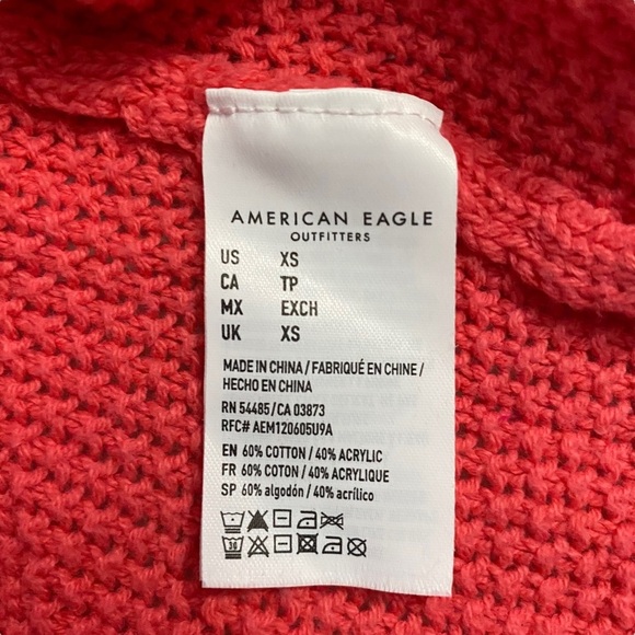 American Eagle Outfitters Knit Long Sleeve Sweater 1/2 Button Down Extra Small - Picture 4 of 15